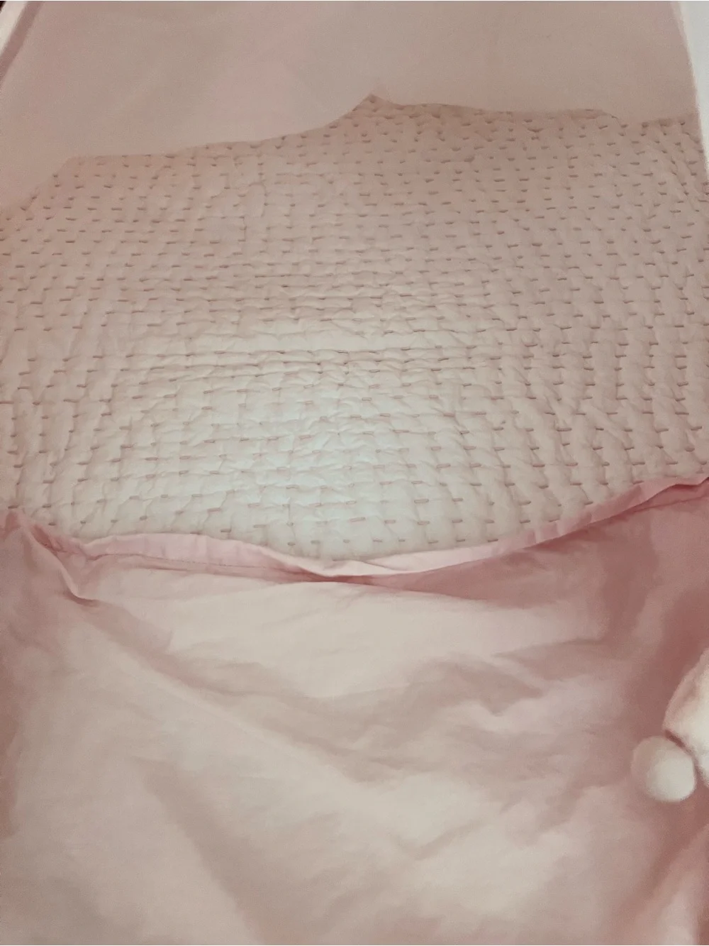 Serena & Lily Blush Pink & Metallic silver Pillow Cover 26” x 26”